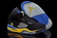 air homme jordan 5 2019U classique cuir mat pas cher 0008 noir jaune